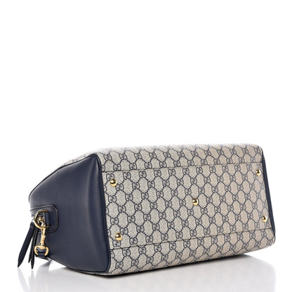 Gucci GG Supreme Monogram Medium Boston Beige Blue 4 of 11