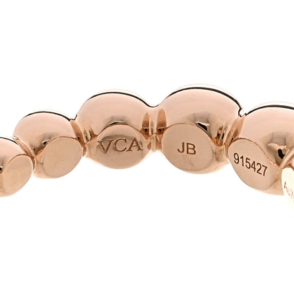 Van Cleef & Arpels 18K Rose Gold Perlee Pearls of Gold Variation Ring 54 6.75 4 of 5
