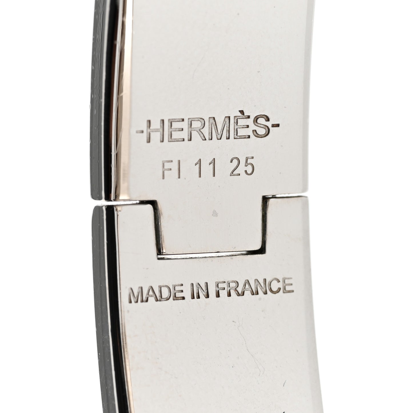 Enamel Narrow Clic Clac H Bracelet PM White