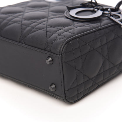 Christian Dior Ultra Matte Calfskin Cannage Mini Lady Dior Black 9 of 11