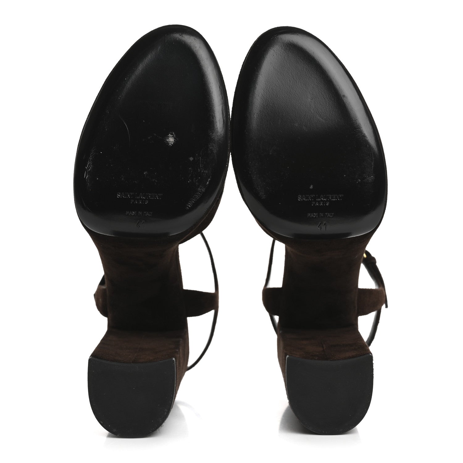Saint Laurent Suede Cachemire Bianca 85 Platform Sandals 41 Coffee 6 of 13
