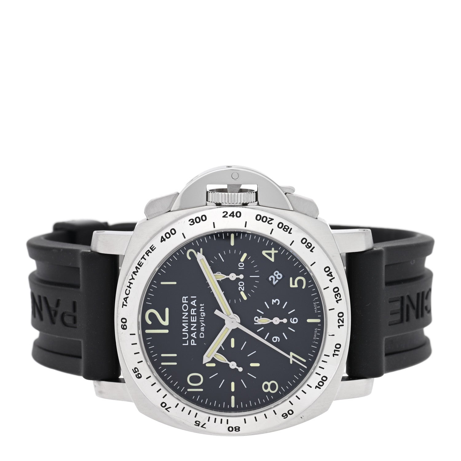 Panerai Stainless Steel Rubber 44mm Luminor Daylight Chronograph Automatic Watch Black PAM00250 2 of 5
