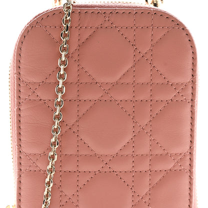 Christian Dior Lambskin Cannage Lady Dior Phone Holder Deep Nude 8 of 10
