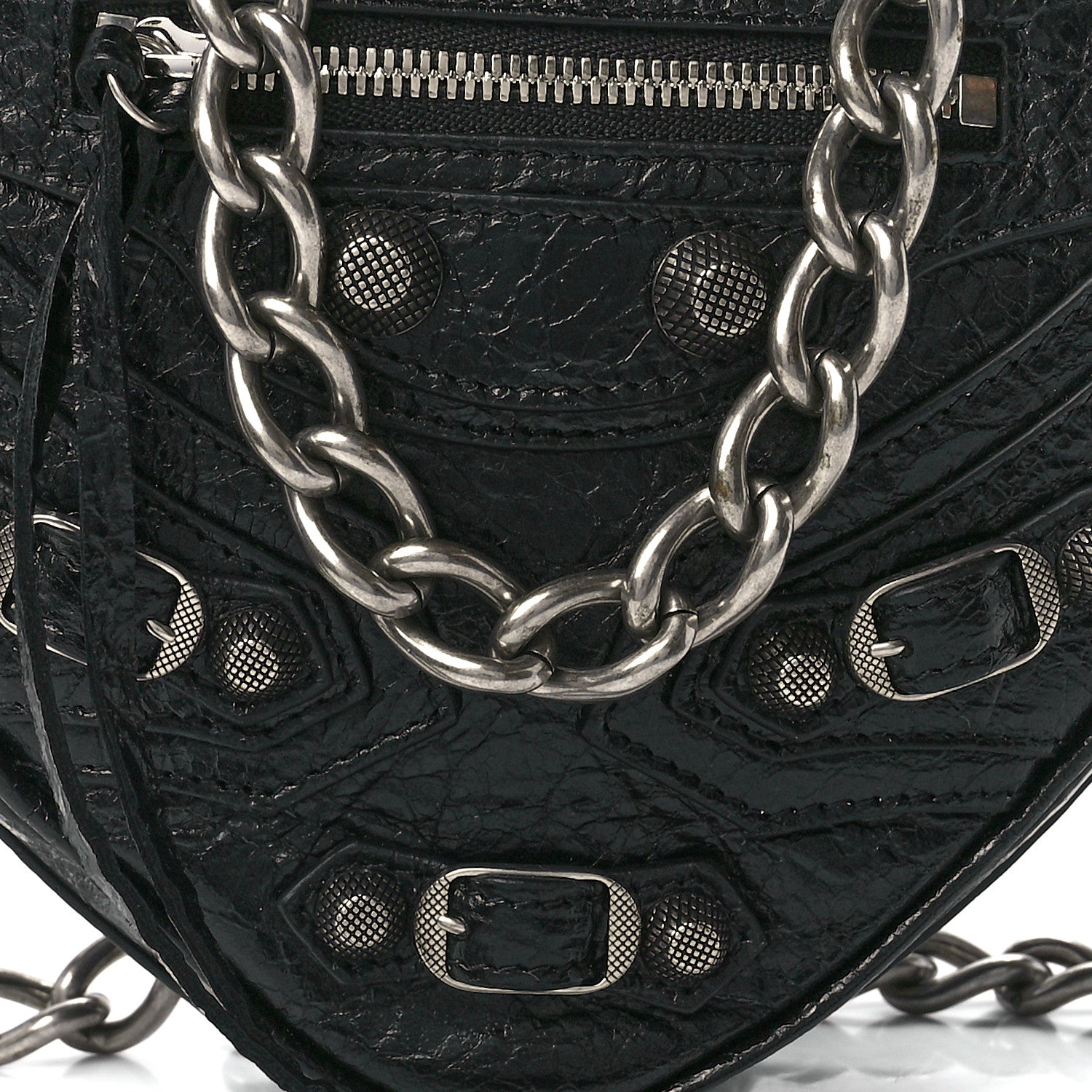 Balenciaga Agneau Arena Mini Le Cagole Heart Bag Black 8 of 11