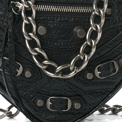 Balenciaga Agneau Arena Mini Le Cagole Heart Bag Black 8 of 11