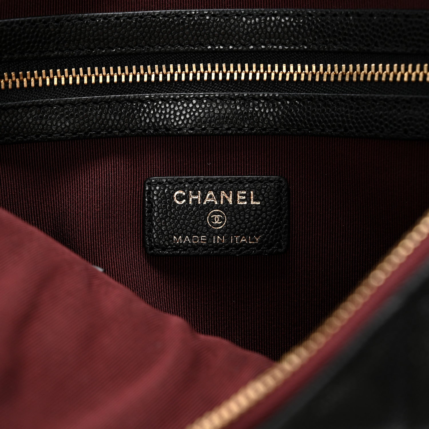 Chanel Caviar Quilted Medium Cosmetic Case Black 5 of 11
