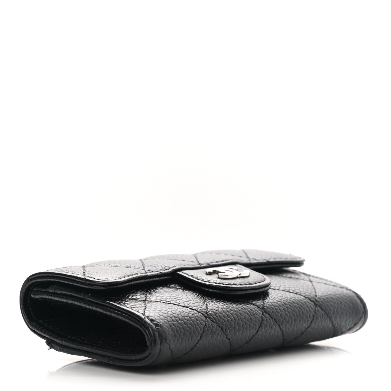 Chanel Caviar Quilted Flap Card Holder Wallet Black 4 of 9