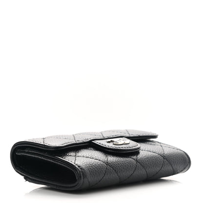 Chanel Caviar Quilted Flap Card Holder Wallet Black 4 of 9