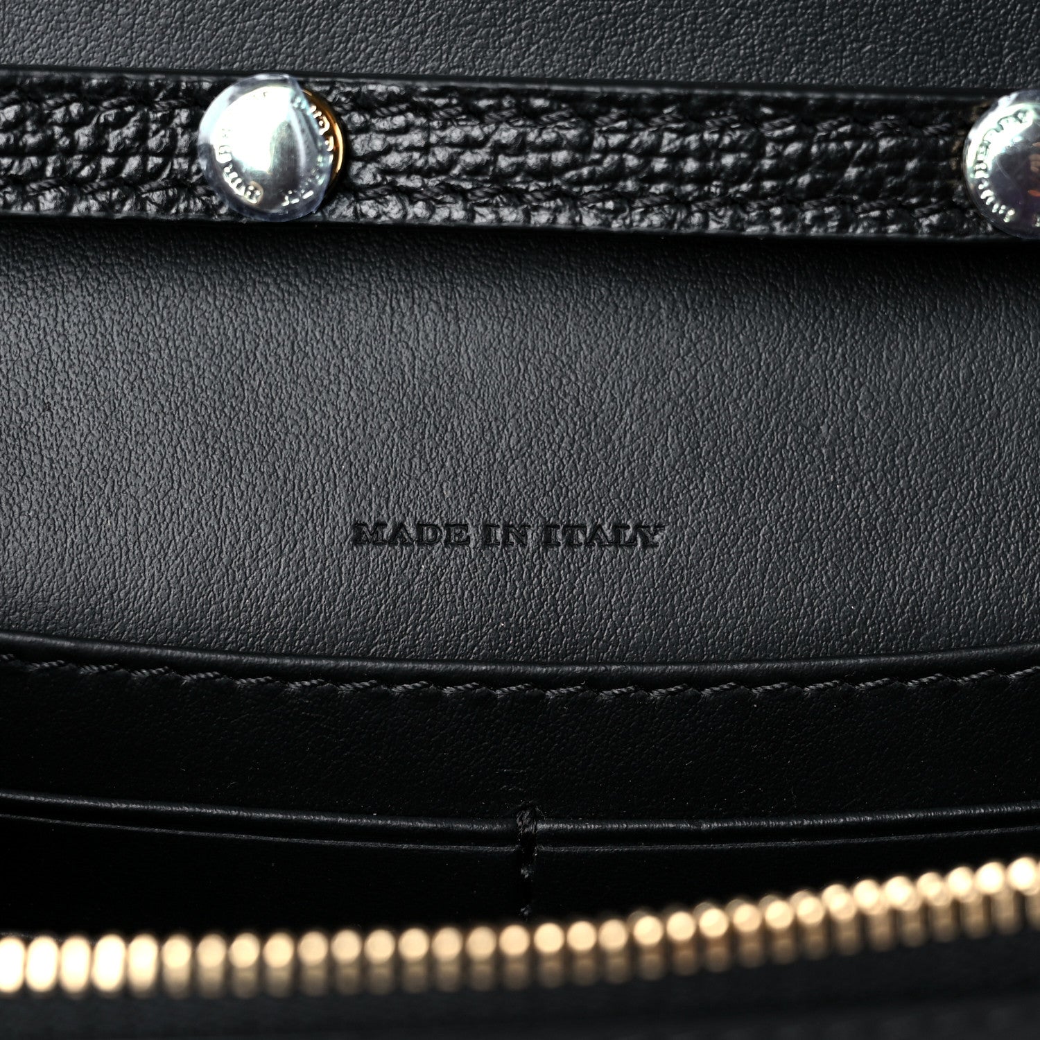 Burberry Grained Calfskin House Check Tartan Mix Hampshire Wallet On Chain Black 6 of 11