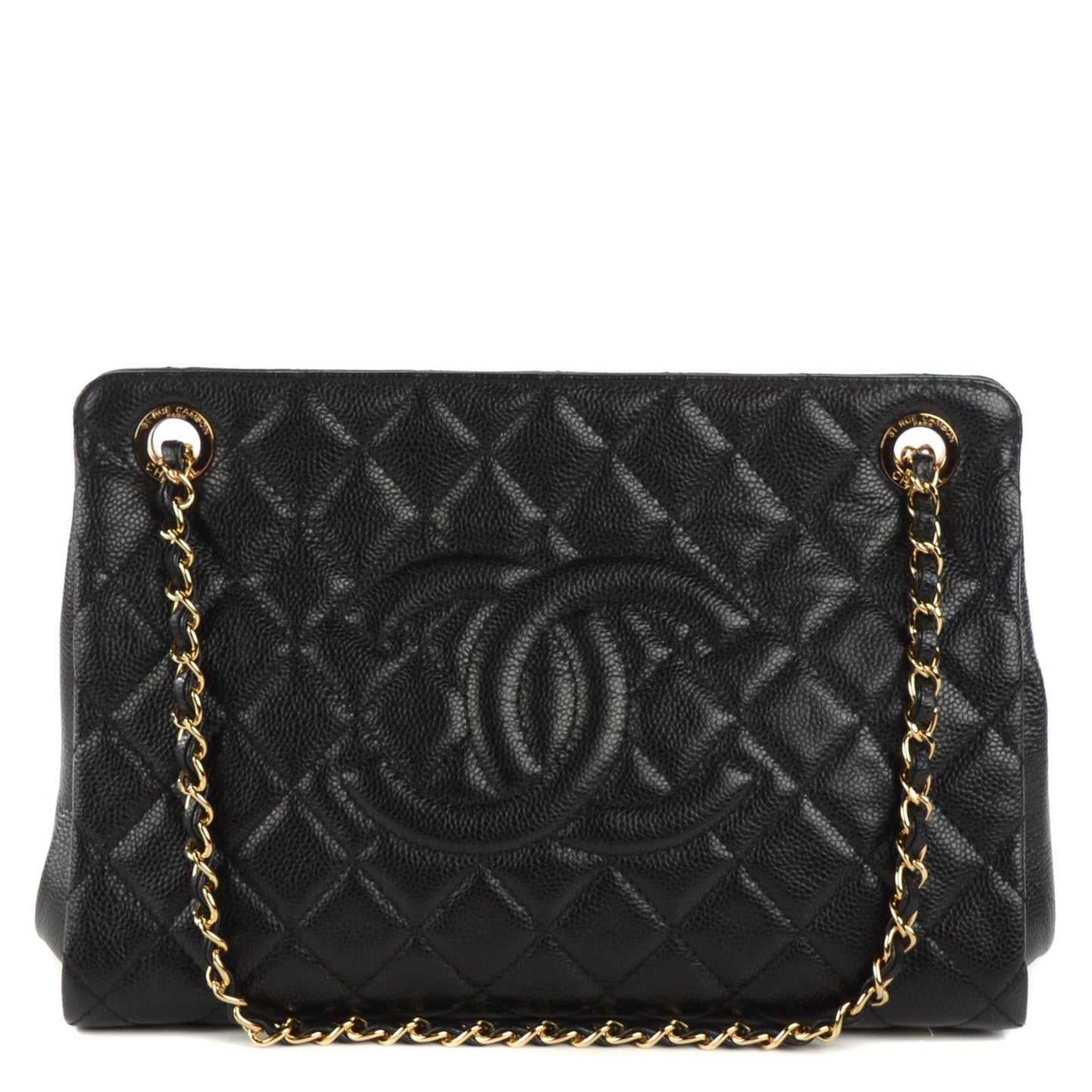 Caviar Quilted Timeless CC Tote Black