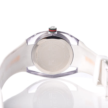Gucci Stainless Steel Rubber 46mm Sync Web Quartz Watch White 7 of 7