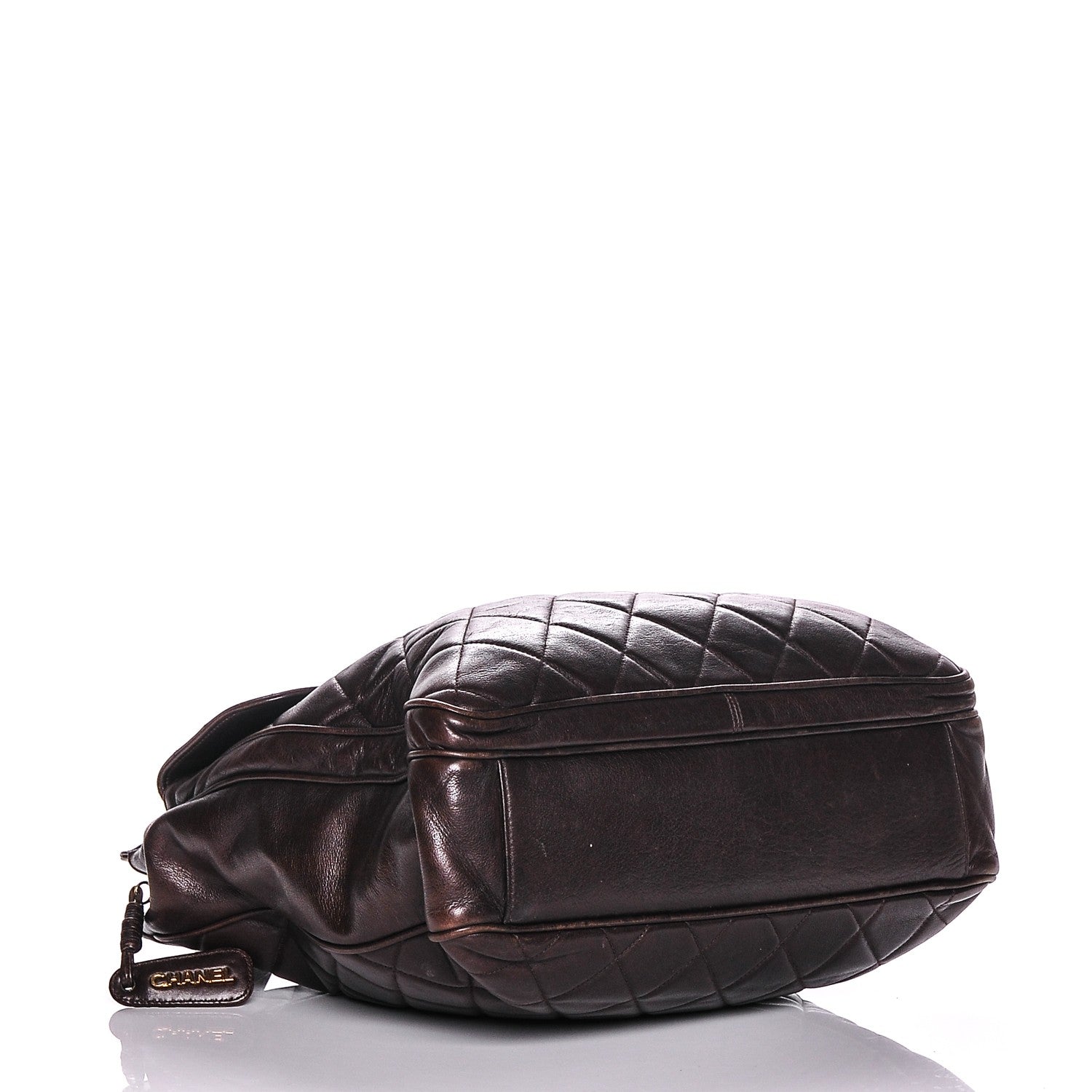 Chanel Lambskin Quilted Shoulder Bag Brown 4 of 7