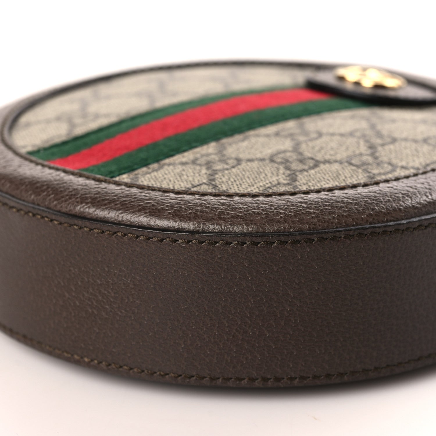 Gucci GG Supreme Monogram Web Mini Ophidia Round Shoulder Bag Brown 9 of 9