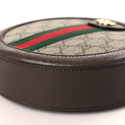 Gucci GG Supreme Monogram Web Mini Ophidia Round Shoulder Bag Brown 9 of 9