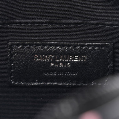 Saint Laurent Grain De Poudre Medium Classic Monogram Multicolor Graphic Print Lou Camera Bag Black 8 of 9