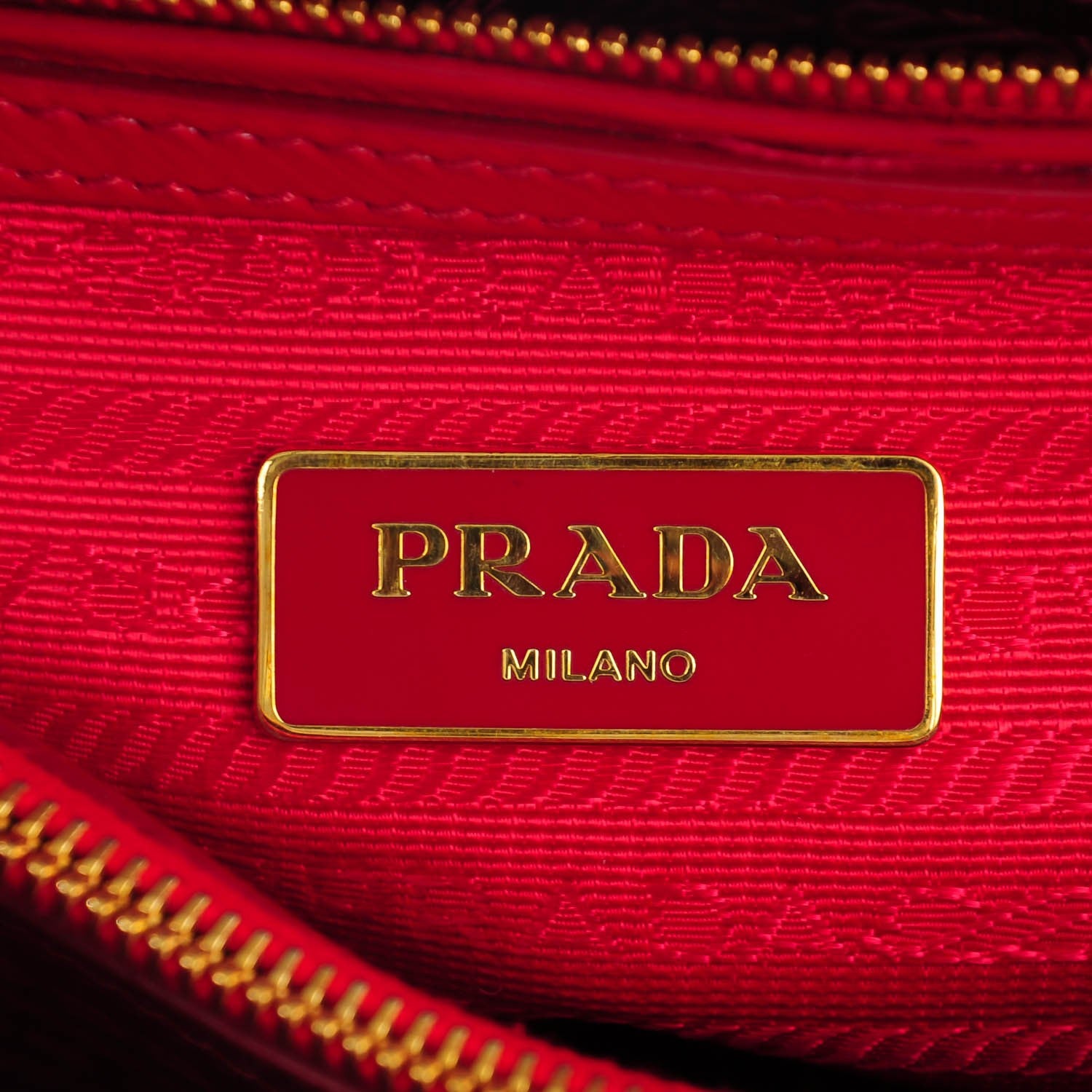 Prada Saffiano Vernice Mini Promenade Tote Rosso 6 of 8
