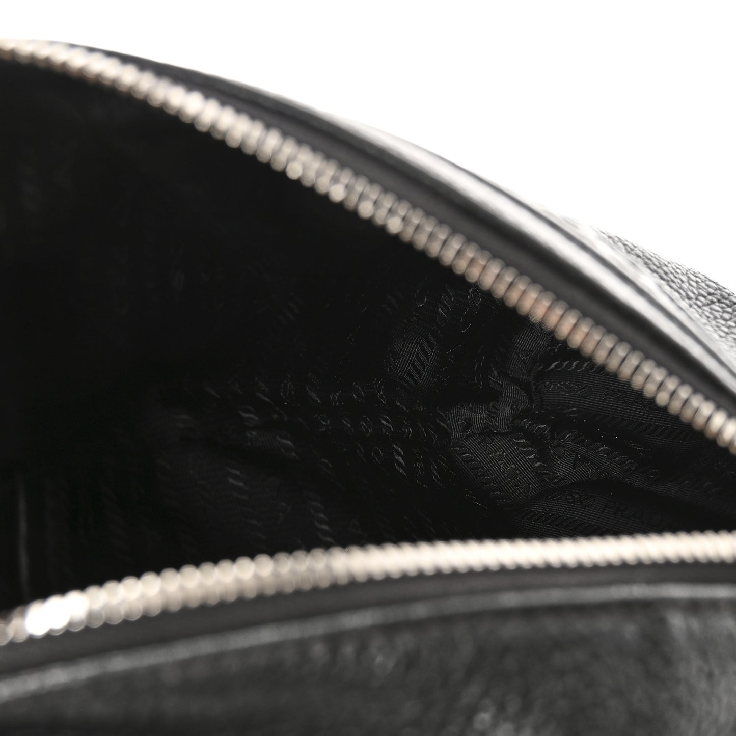 Vitello Daino Logo Embossed Cross Sling Backpack Black