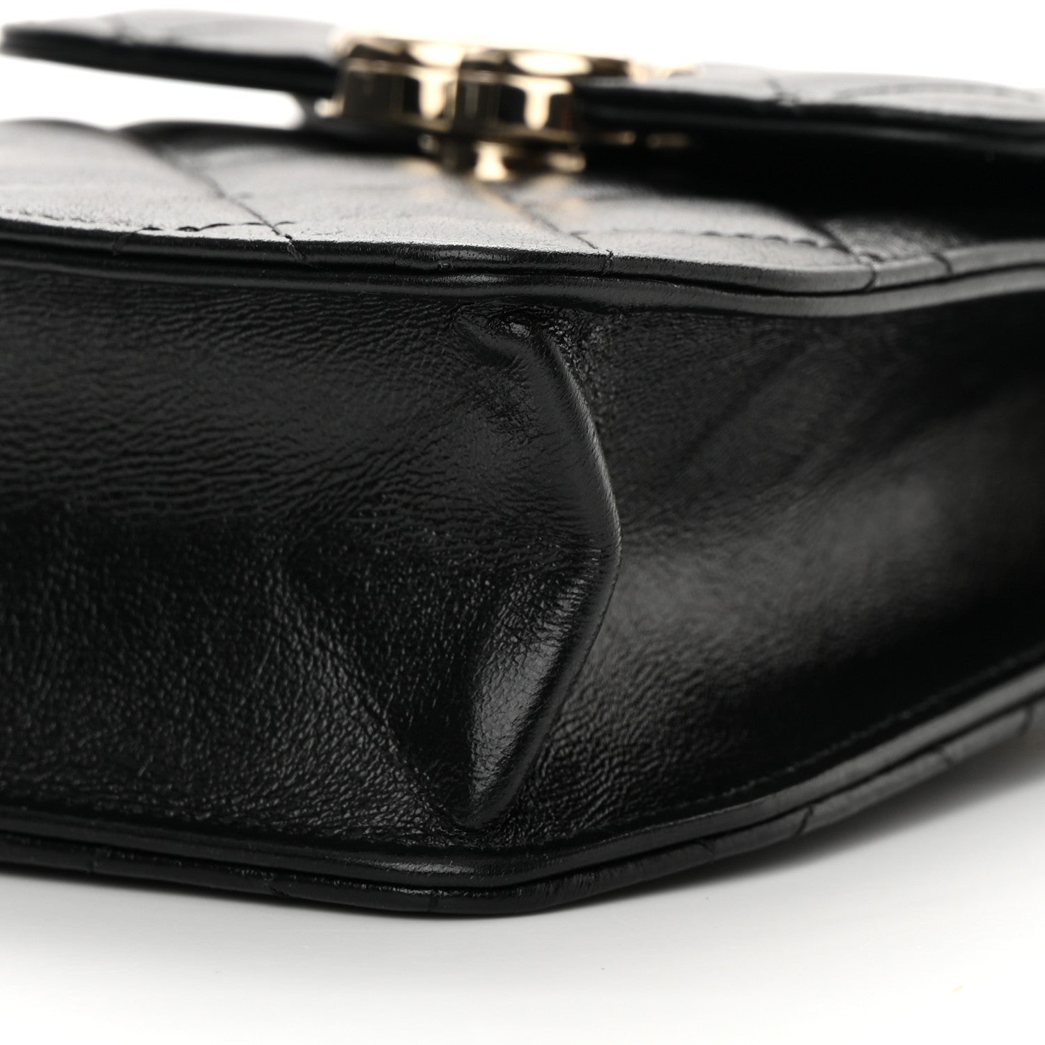 Chanel Calfskin Quilted Clutch with Chain Black 11 of 13
