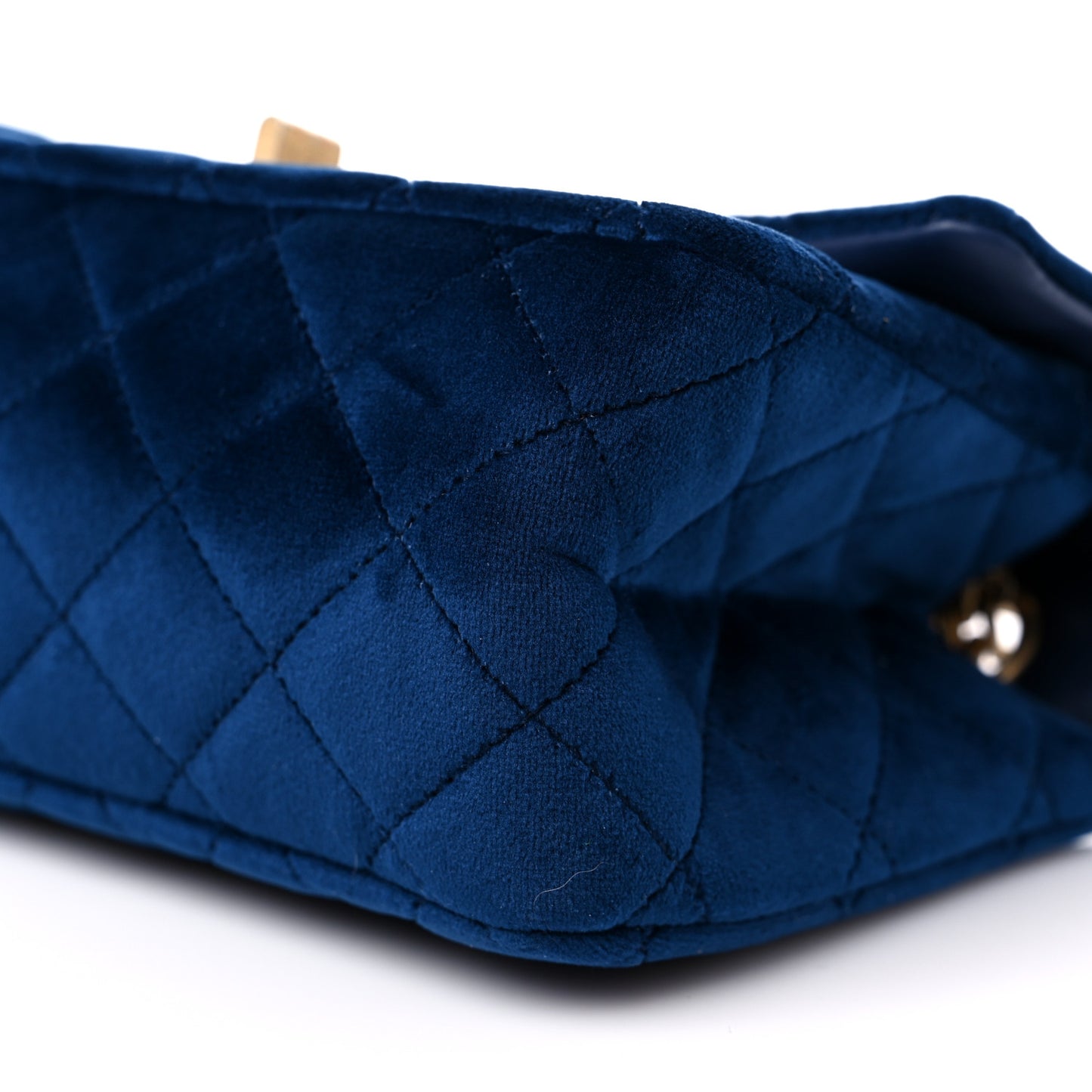 Velvet Quilted Mini 2.55 Reissue Flap Blue