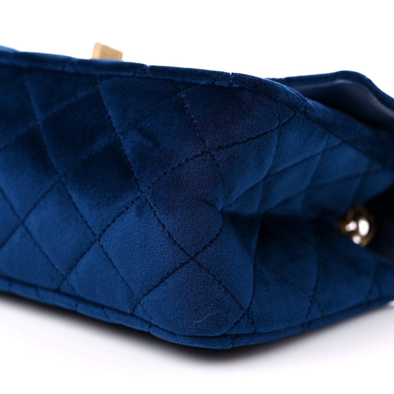 Chanel Velvet Quilted Mini 2.55 Reissue Flap Blue 9 of 10
