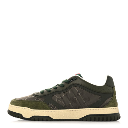 Gucci Nylon Suede Calfskin Mens Re-Web Sneakers 9.5 Dark Green 1 of 9
