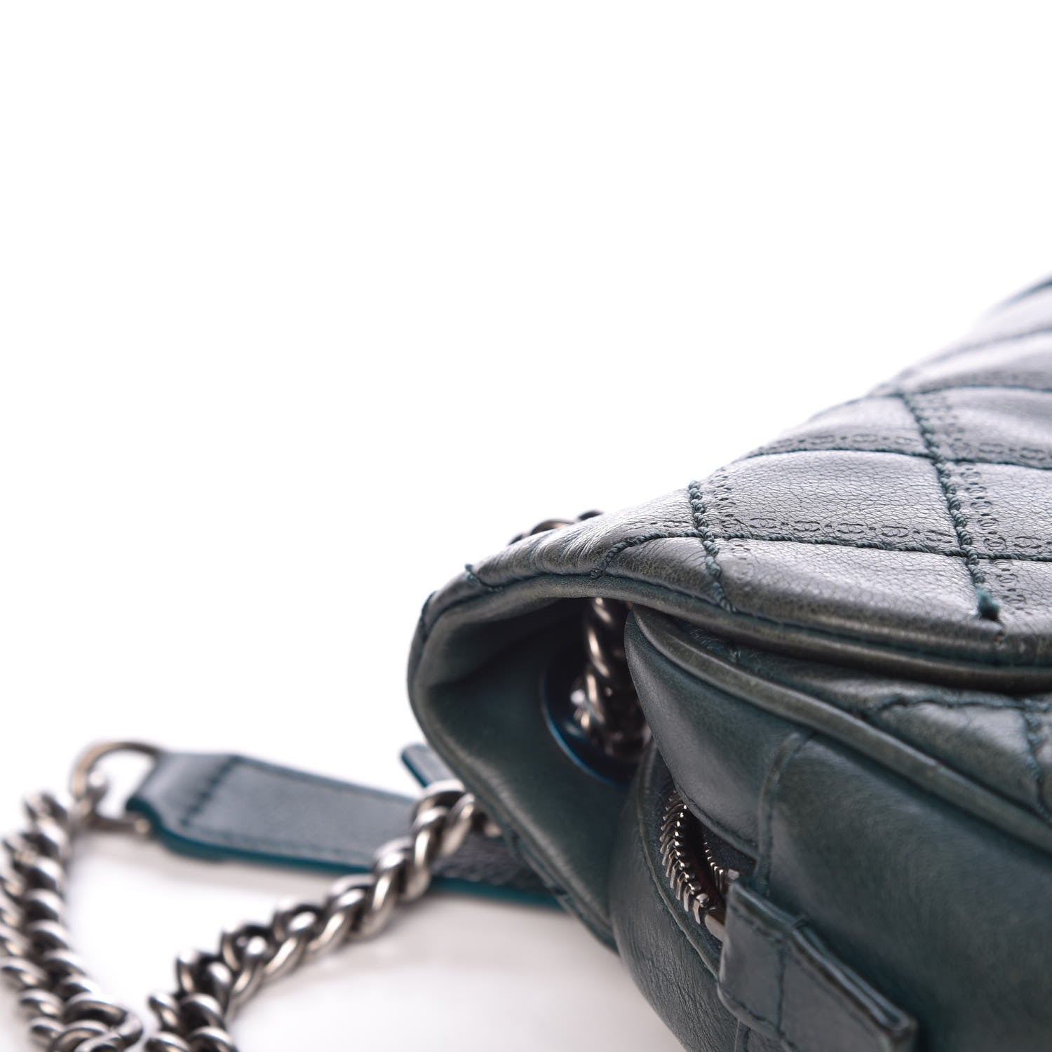 Chanel Calfskin Quilted Medium Coco Sporran Flap Dark Green 11 of 18