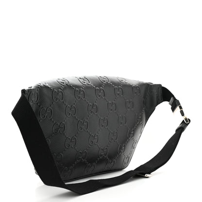 Gucci Calfskin GG Tennis Embossed Pocket Belt Bag Black 3 of 10