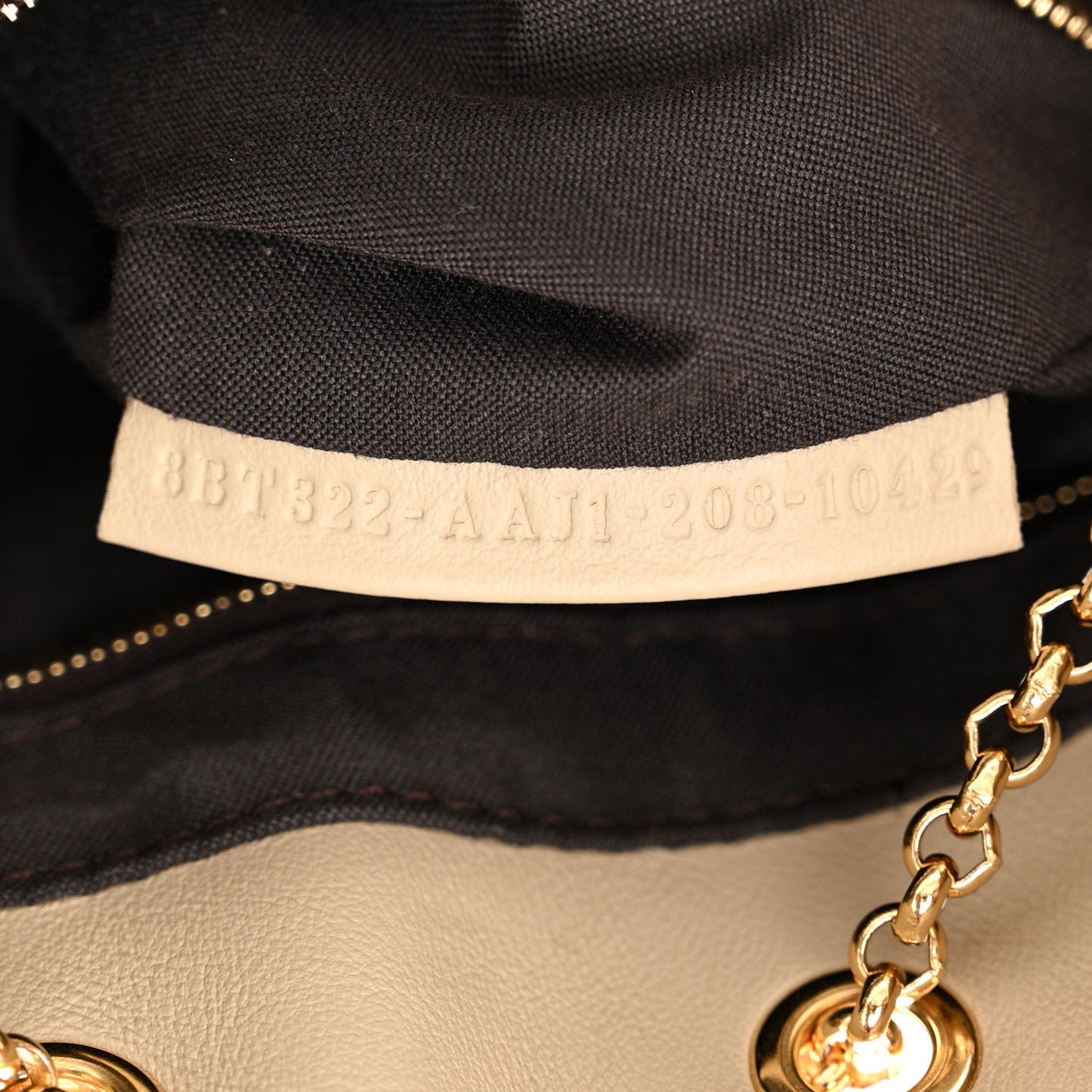 Vitello Grace King Karligraphy Chain Bucket Bag Nuvola Praline