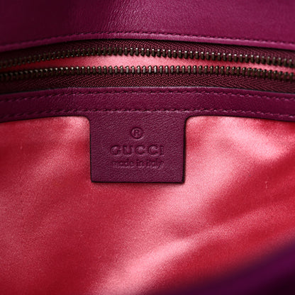 Gucci Velvet Matelasse Medium GG Marmont Shoulder Bag Fuchsia Violet Cyclamen 6 of 25