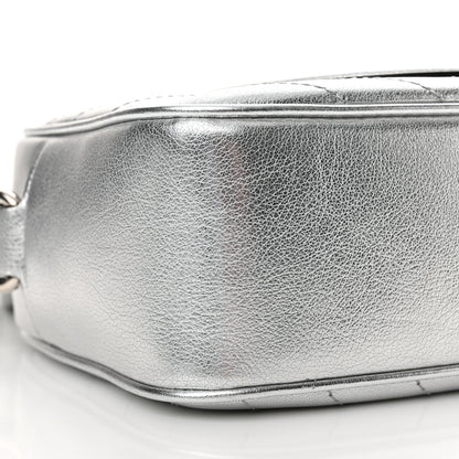 Gucci Metallic Sakai Be Green Calfskin Diagonal Stitched Small Blondie Shoulder Bag Silver 9 of 10