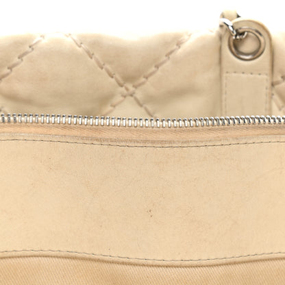 Chanel Calfskin Contrast Stitch Tote Beige 12 of 17