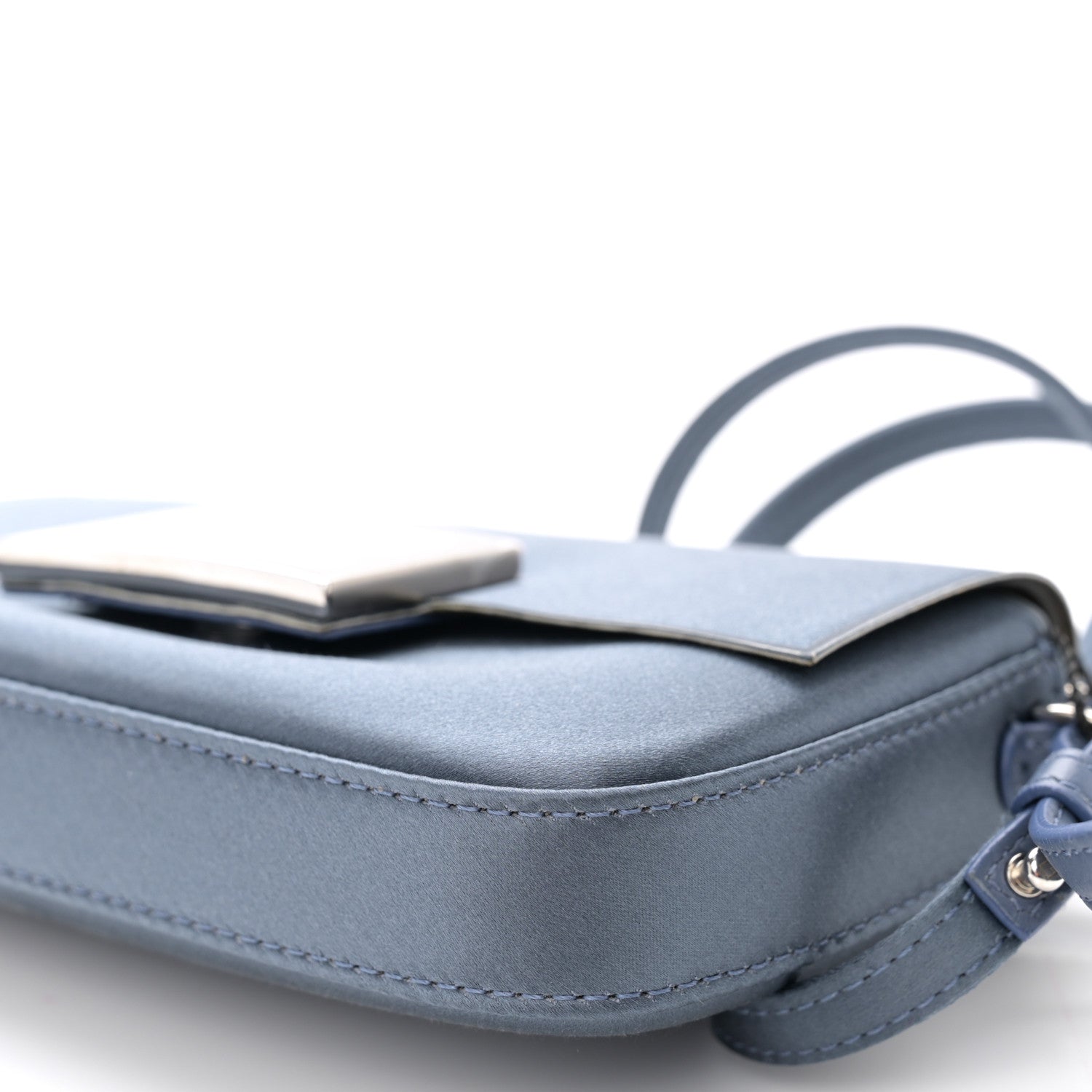 Fendi Silk Satin Phone Baguette Mirto 10 of 11