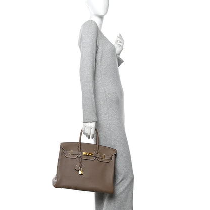 Hermes Togo BIRKIN 35 Etoupe 2 of 16