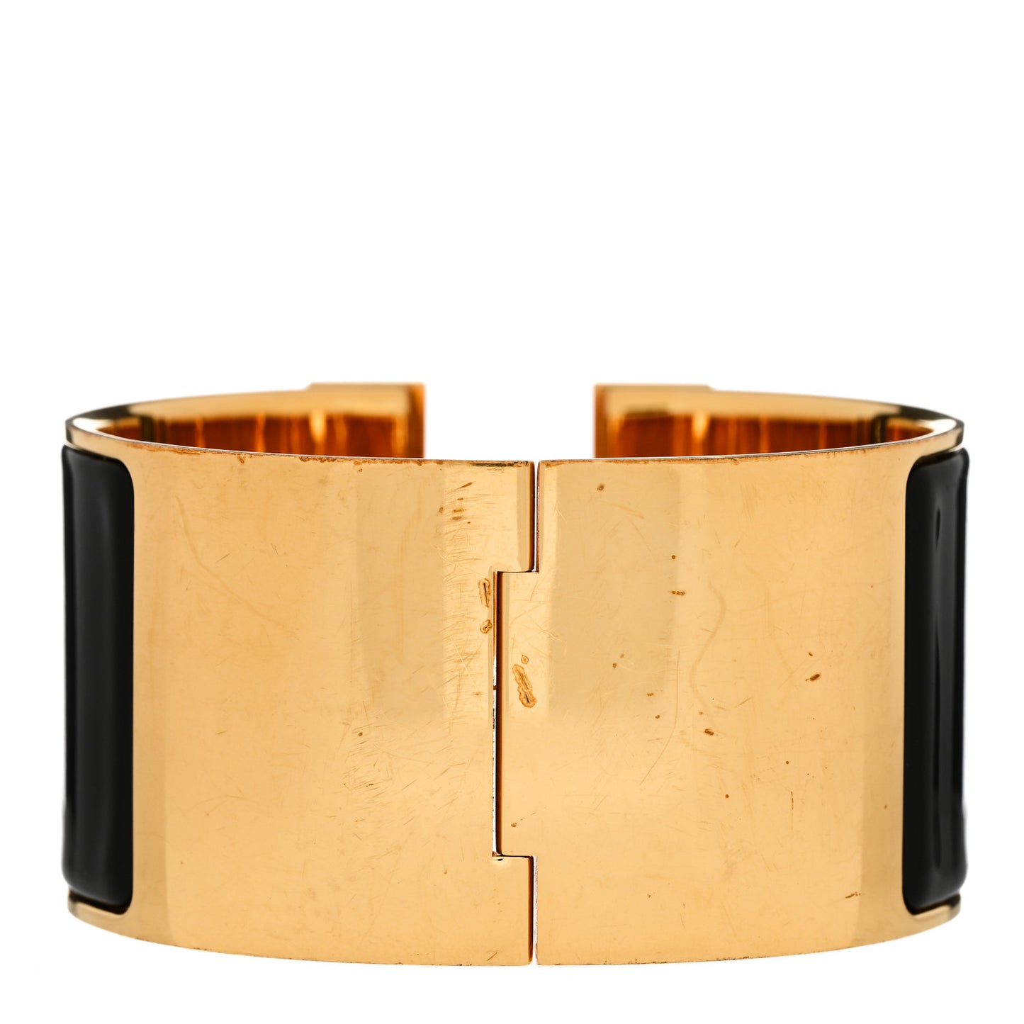 Enamel Extra Wide Clic Clac H Bracelet Black