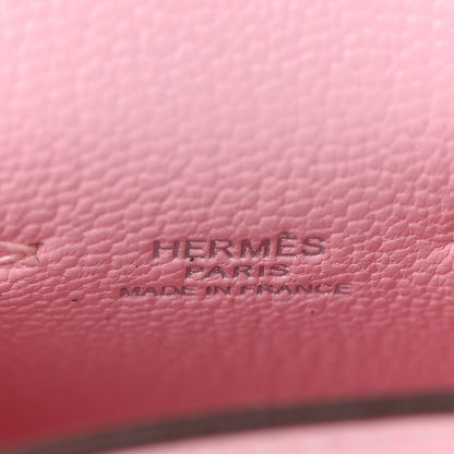 Hermes Tadelakt Mini Kelly Twilly Bag Charm Rose Sakura 3 of 3