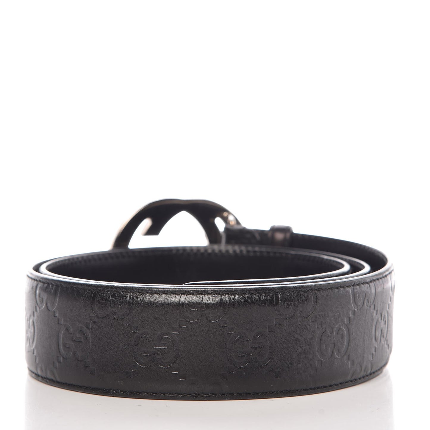 Guccissima Interlocking G Belt 90 36 Black
