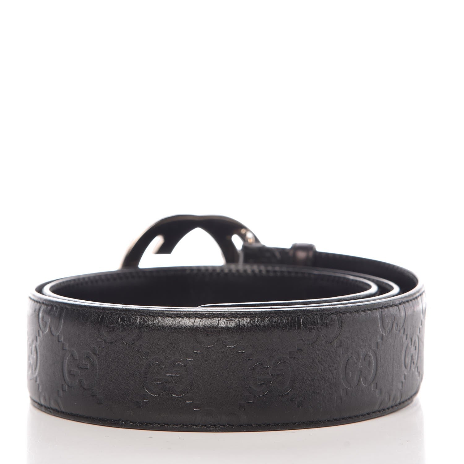 Gucci Guccissima Interlocking G Belt 90 36 Black 3 of 7