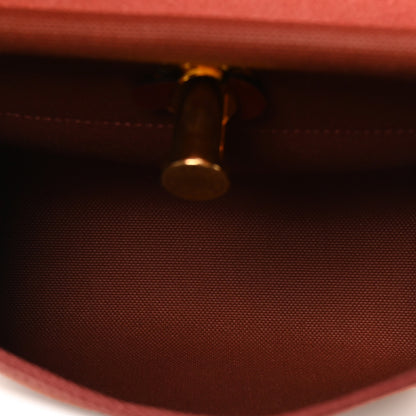 Hermes Military Toile Vache Hunter Herbag Zip Retourne 20 Rouge H 5 of 10