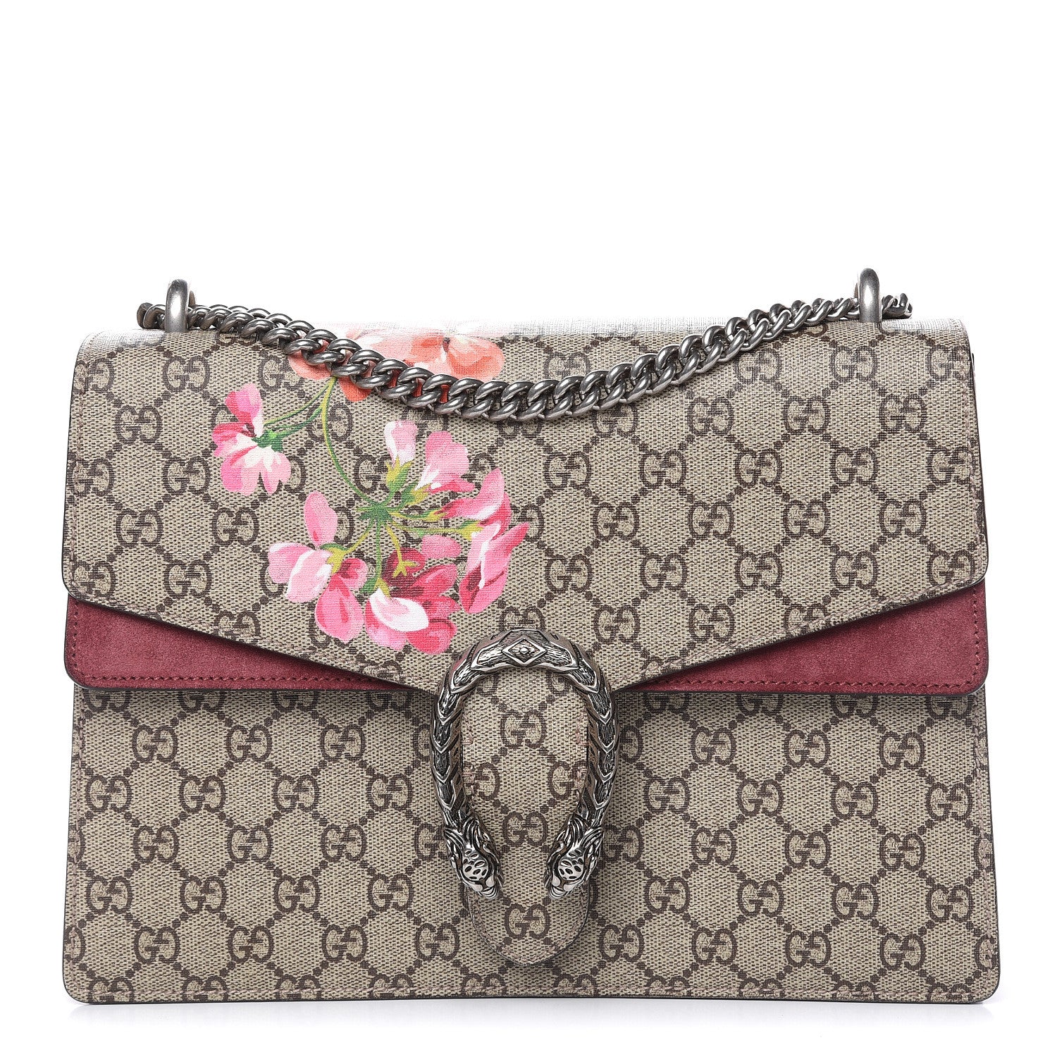 Gucci GG Supreme Monogram Blooms Medium Dionysus Shoulder Bag Beige Multicolor Dry Rose 1 of 9