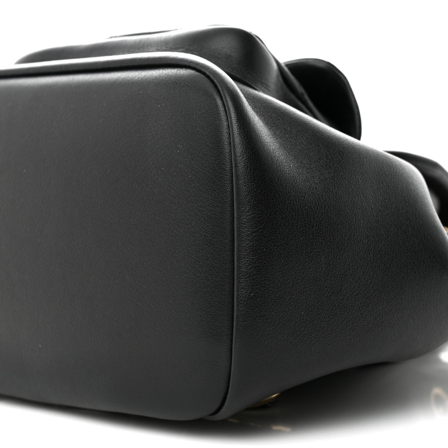 Lambskin Quilted Small Duma Drawstring Backpack Black