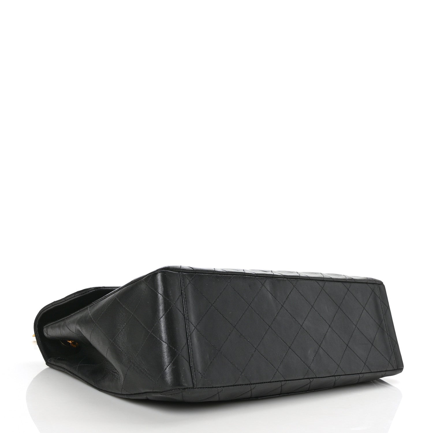 Chanel Lambskin Quilted XL Jumbo Single Flap Black 4 of 9