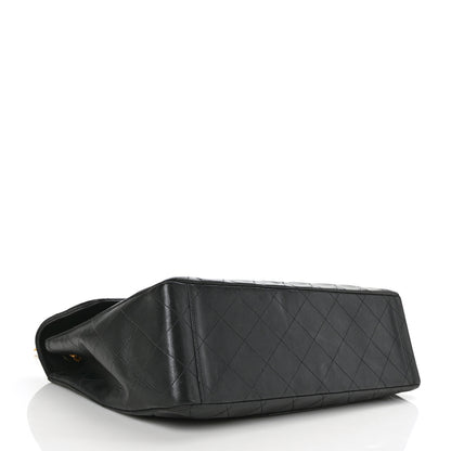 Chanel Lambskin Quilted XL Jumbo Single Flap Black 4 of 9