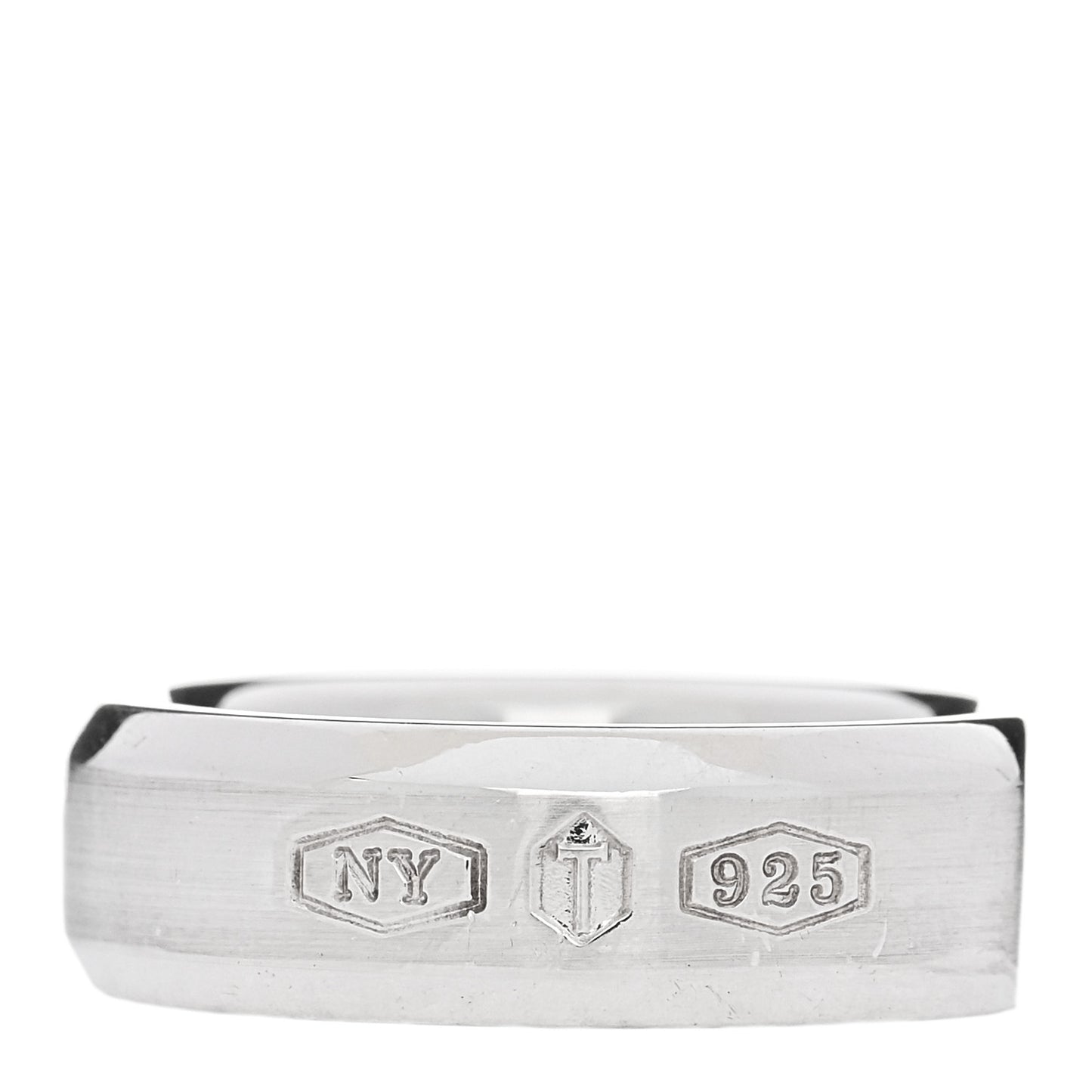 Sterling Silver 1837 Makers Medium Slice Ring 58 8.5