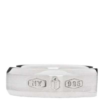 Tiffany Sterling Silver 1837 Makers Medium Slice Ring 58 8.5 1 of 4