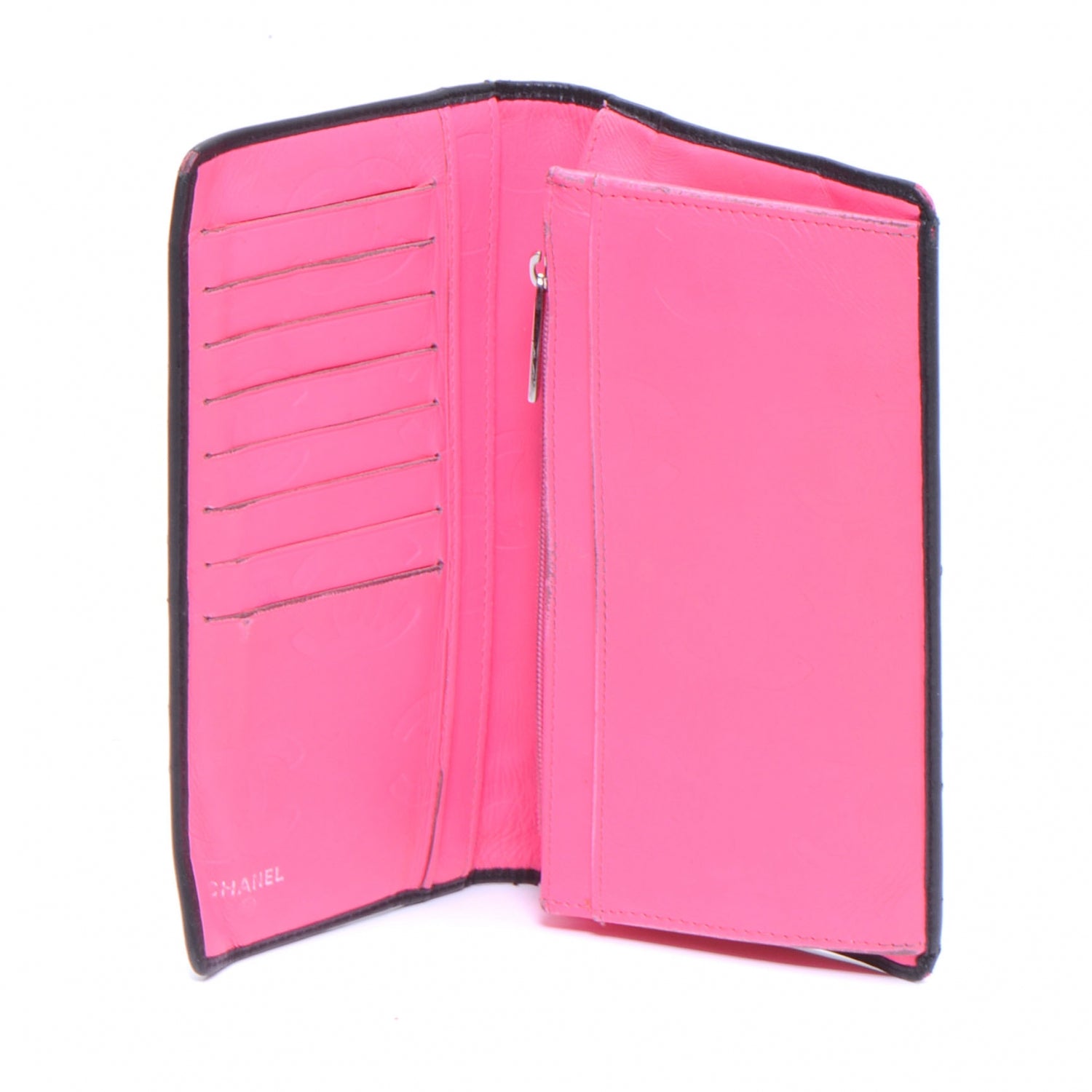 Chanel Calfskin Quilted Cambon Yen Wallet Black 4 of 9