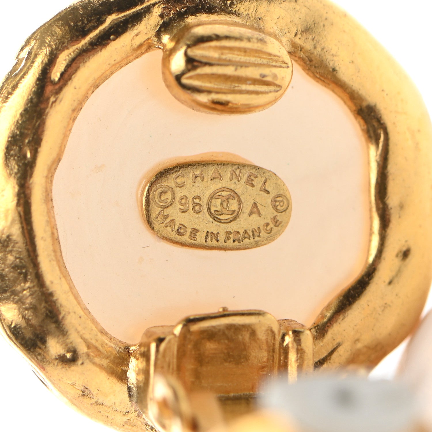 Chanel Pearl CC Dangle Clip On Earrings Gold 4 of 8