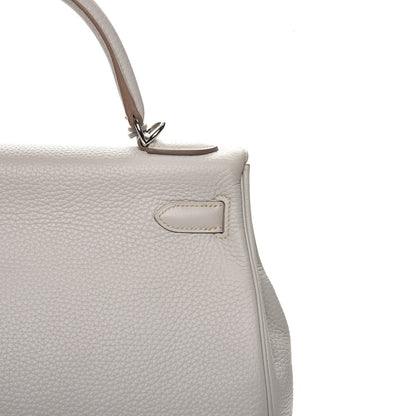 Hermes Taurillon Clemence Kelly Retourne 32 Gris Perle 26 of 33