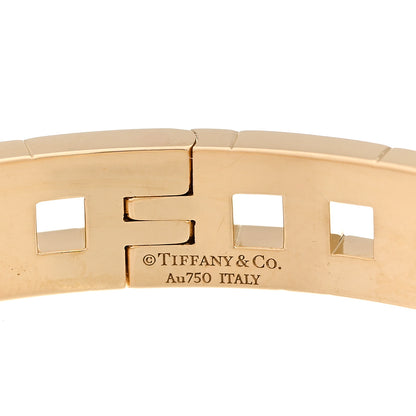 Tiffany 18K Yellow Gold Narrow T True Hinged Bangle Bracelet 4 of 4