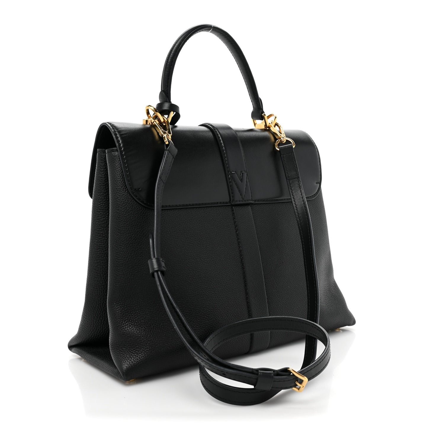Grained Smooth Calfskin Rose Des Vents MM Black
