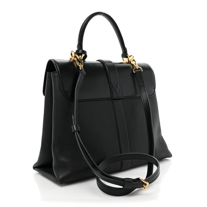 Louis Vuitton Grained Smooth Calfskin Rose Des Vents MM Black 3 of 15